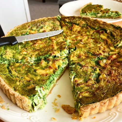 Nettle Quiche with Crab - My Cancale Kitchen