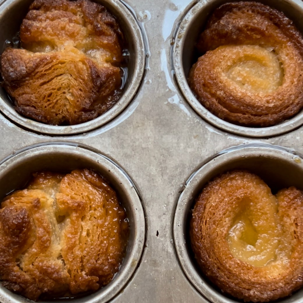 kouign amanns in pan