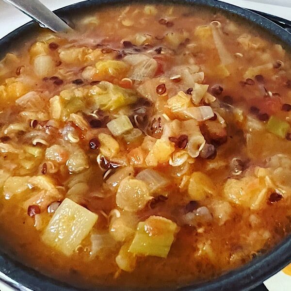 Red Lentil + Quinoa Soup